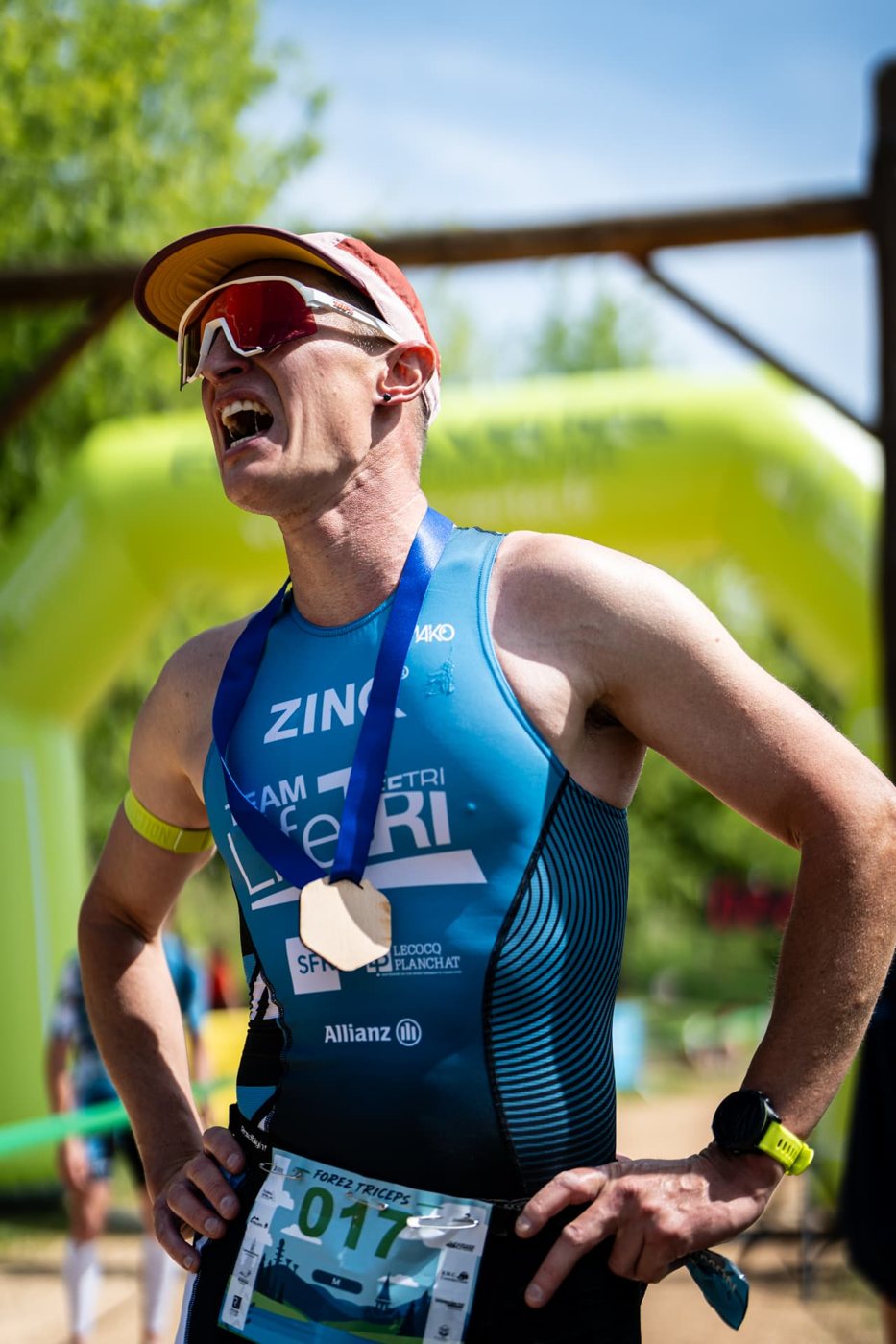 Un triathlète sur la course à pied du Forez Triceps 2026